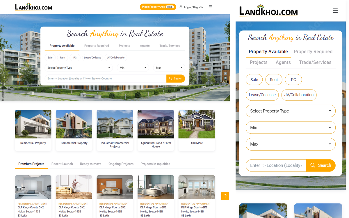 Land-Khoj Website